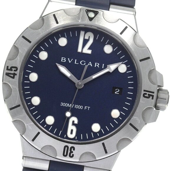 BVLGARI Diagono DP41SSD Date Navy Dial Automatic Men's Watch_824501 - Picture 5 of 6